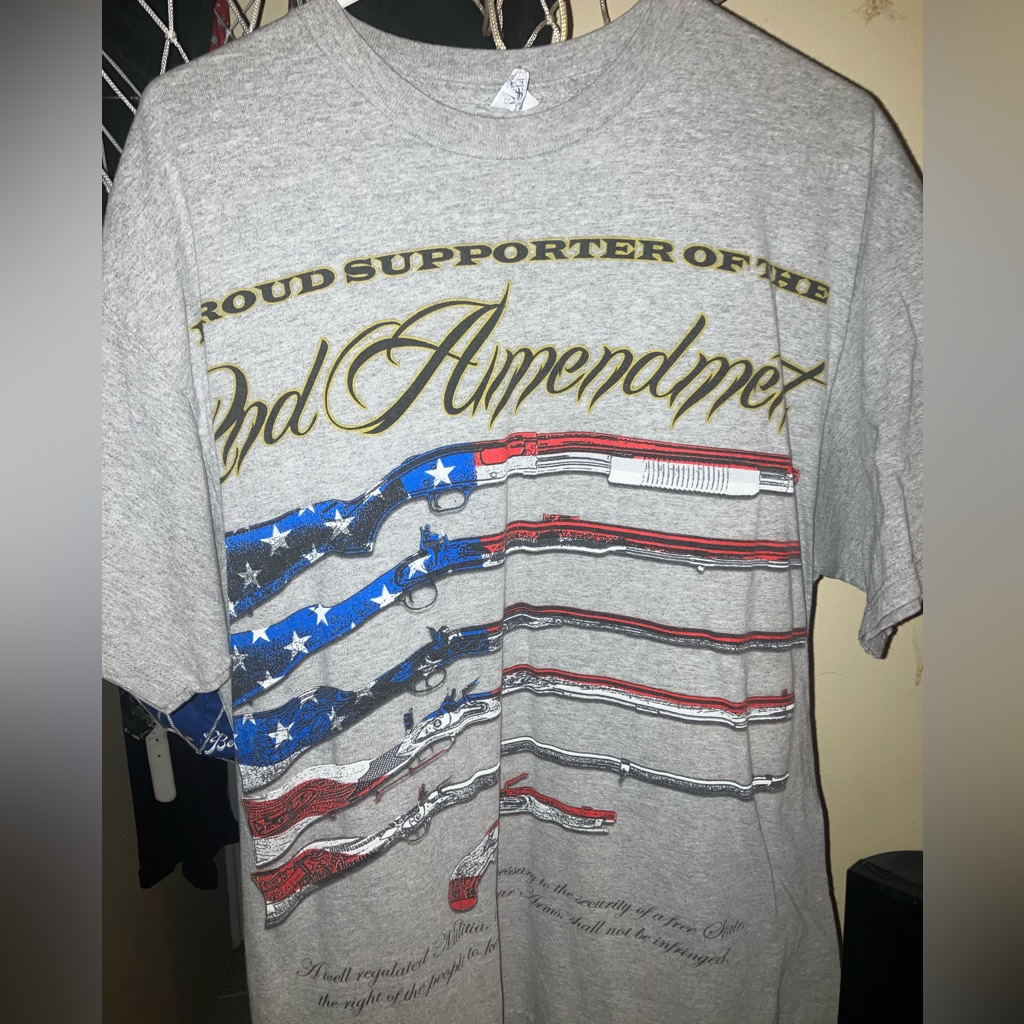 2nd Amendment Gun Designed American Flag Pride Delta Pro Brand Shirt Size Xl